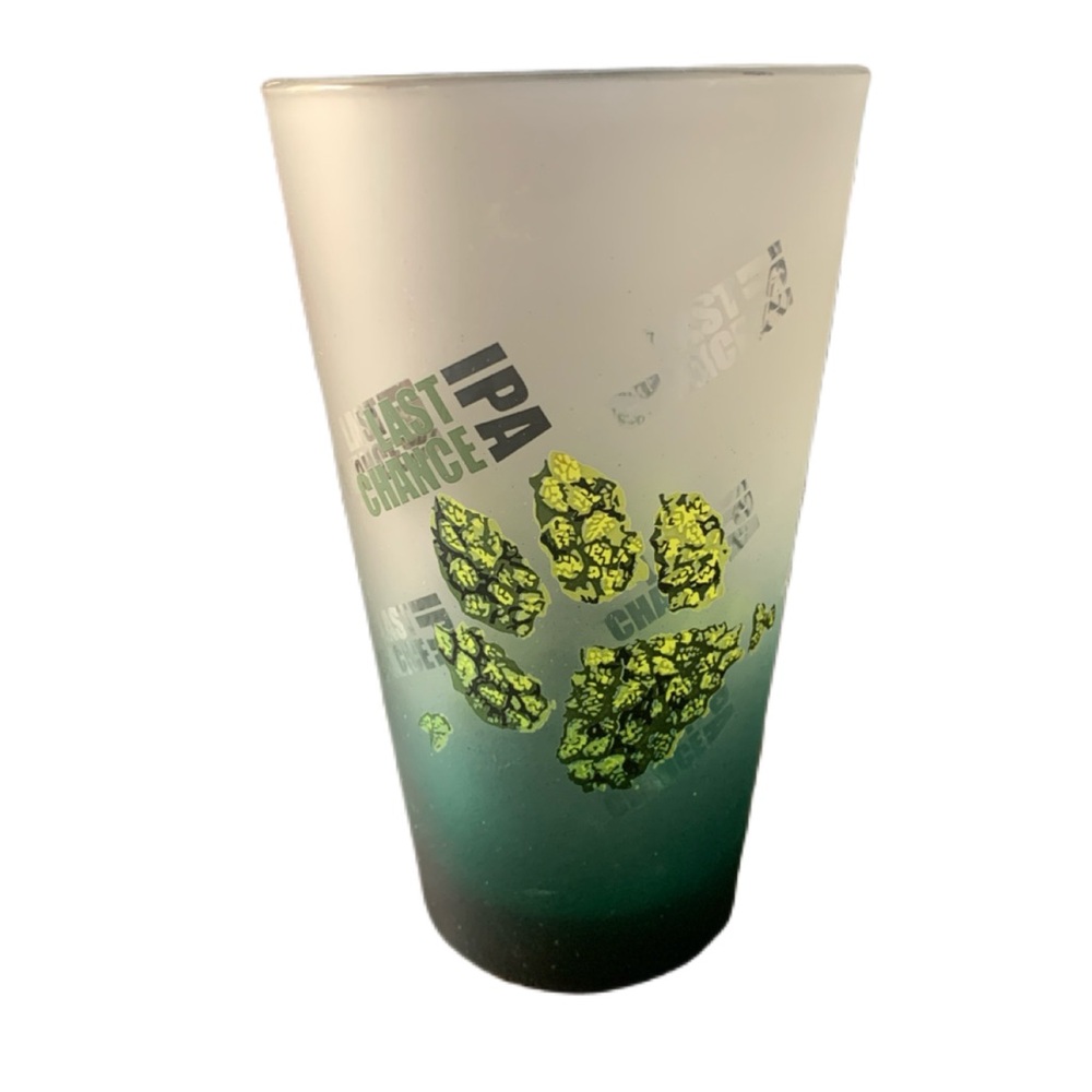 Pre Owned Weyerbacher Last Chance IPA Beer Lager Frosted Pint Glass Heavy Base - Picture 2 of 14